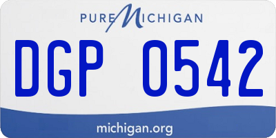 MI license plate DGP0542