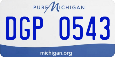 MI license plate DGP0543