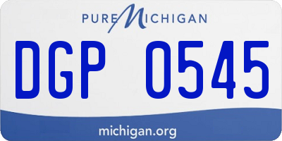 MI license plate DGP0545
