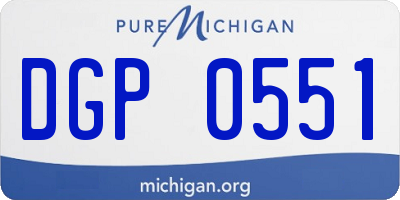 MI license plate DGP0551