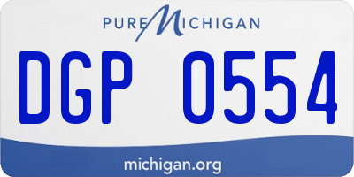 MI license plate DGP0554