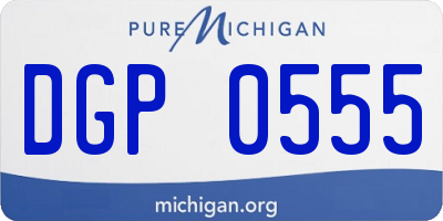 MI license plate DGP0555