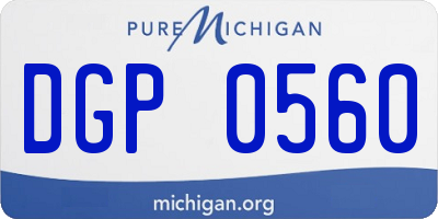 MI license plate DGP0560