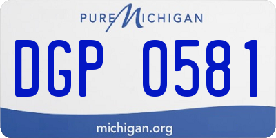 MI license plate DGP0581