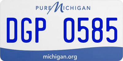 MI license plate DGP0585