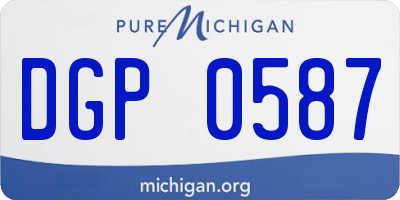 MI license plate DGP0587