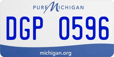 MI license plate DGP0596