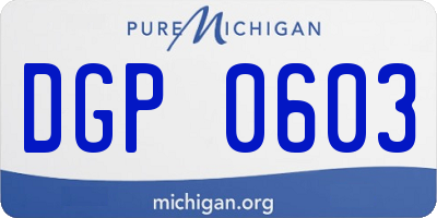 MI license plate DGP0603