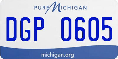 MI license plate DGP0605