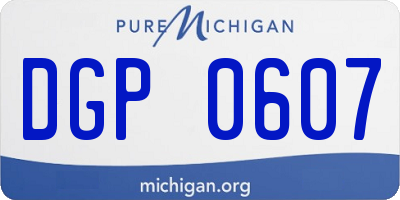 MI license plate DGP0607