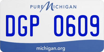 MI license plate DGP0609
