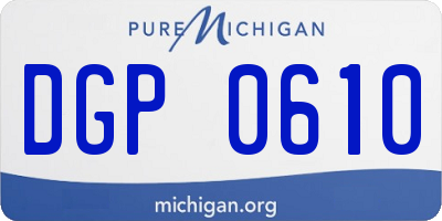 MI license plate DGP0610