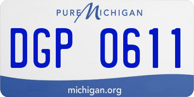 MI license plate DGP0611