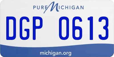 MI license plate DGP0613