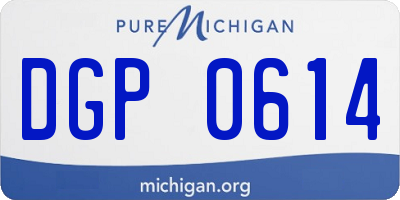 MI license plate DGP0614