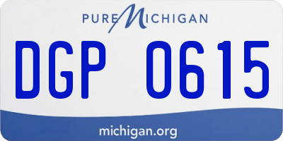 MI license plate DGP0615
