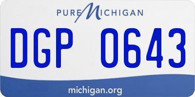MI license plate DGP0643