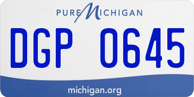 MI license plate DGP0645