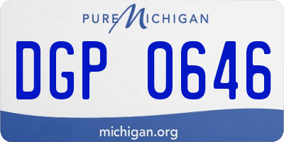 MI license plate DGP0646