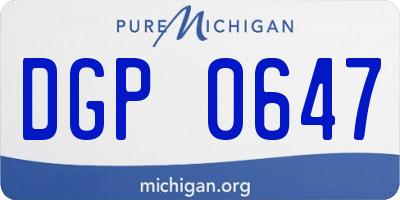 MI license plate DGP0647