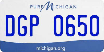 MI license plate DGP0650