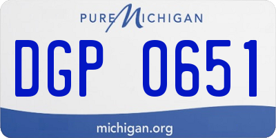 MI license plate DGP0651