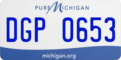 MI license plate DGP0653