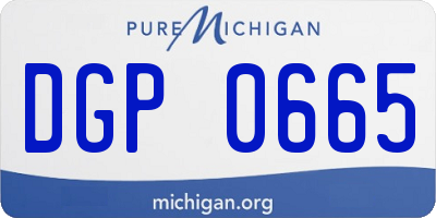 MI license plate DGP0665