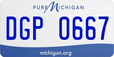 MI license plate DGP0667