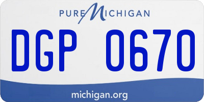 MI license plate DGP0670