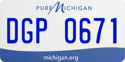 MI license plate DGP0671