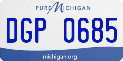 MI license plate DGP0685