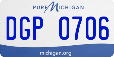 MI license plate DGP0706