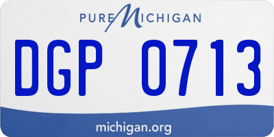 MI license plate DGP0713