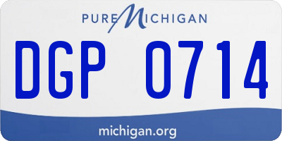 MI license plate DGP0714