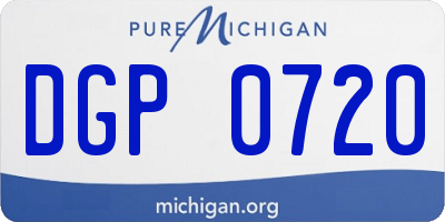 MI license plate DGP0720