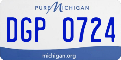MI license plate DGP0724