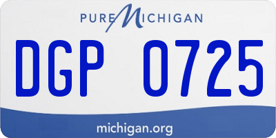 MI license plate DGP0725