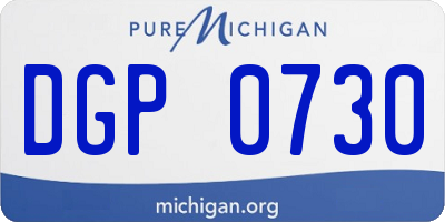 MI license plate DGP0730