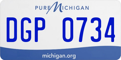 MI license plate DGP0734