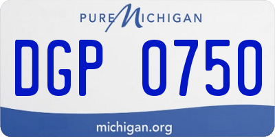 MI license plate DGP0750