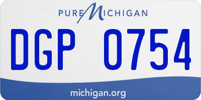 MI license plate DGP0754