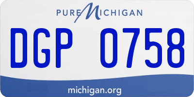 MI license plate DGP0758