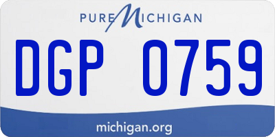 MI license plate DGP0759