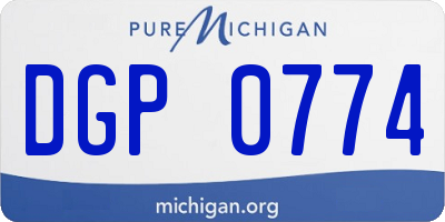 MI license plate DGP0774