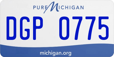 MI license plate DGP0775