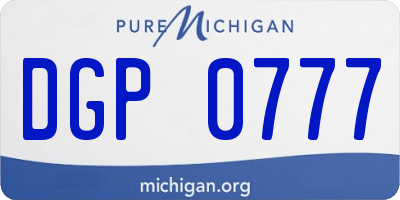 MI license plate DGP0777
