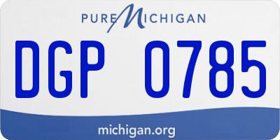 MI license plate DGP0785