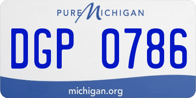 MI license plate DGP0786