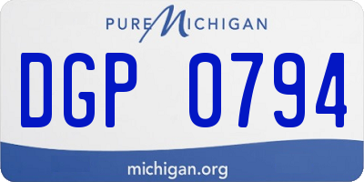 MI license plate DGP0794